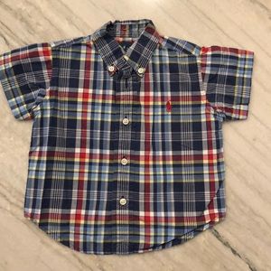 Ralph Lauren Little Boys Button Down 12 mo EUC